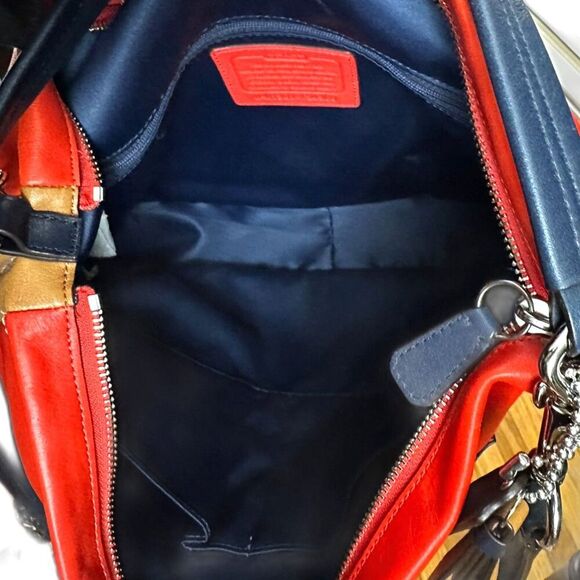 NWOT Coach Park Leather Color Block Convertible Carrie Tote Bag D-1381 F24065 - Picture 10 of 12